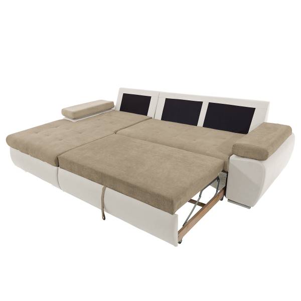 Divano letto angolare Jugor Talpa / Bianco - Longchair preimpostata a sinistra