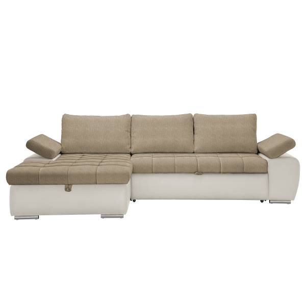 Divano letto angolare Jugor Talpa / Bianco - Longchair preimpostata a sinistra