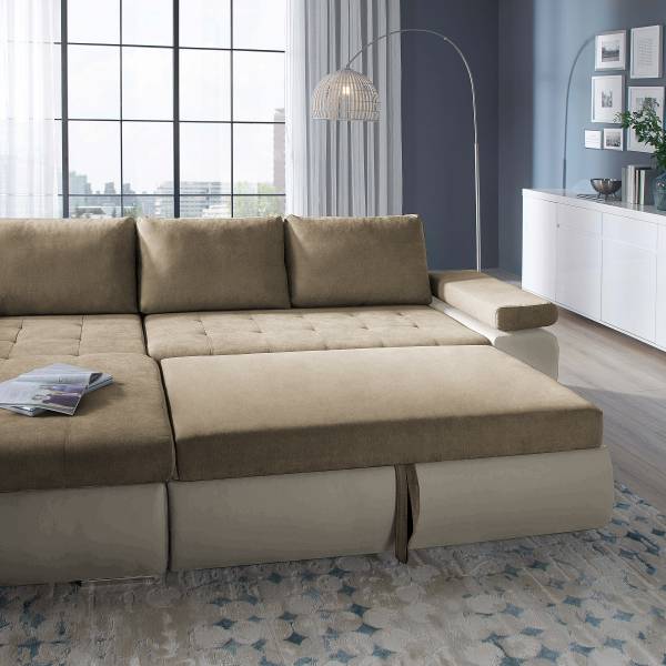 Divano letto angolare Jugor Talpa / Bianco - Longchair preimpostata a sinistra
