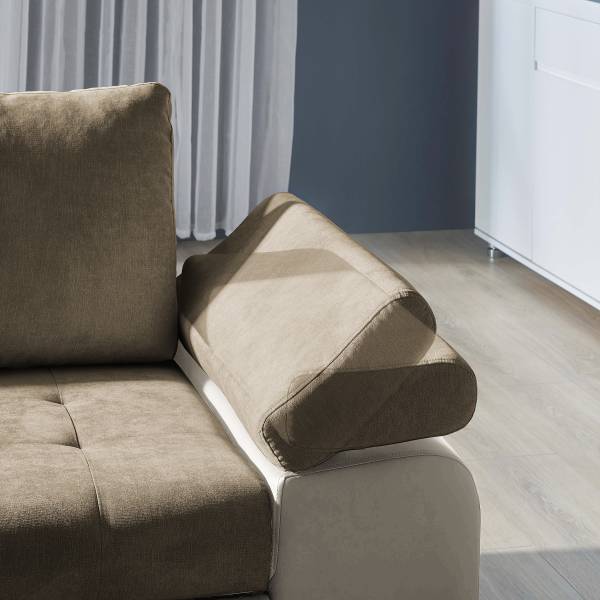 Divano letto angolare Jugor Talpa / Bianco - Longchair preimpostata a sinistra