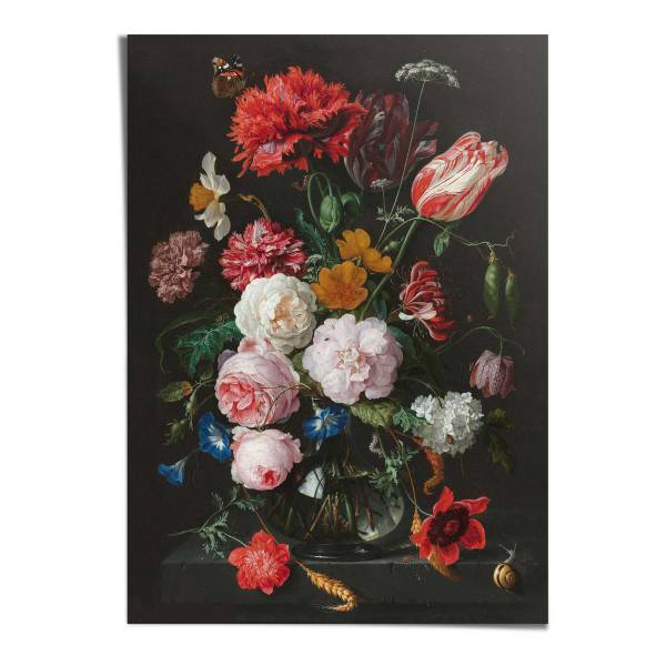 Poster Giant Stillleben mit Blumenvase Papier - Multicolor