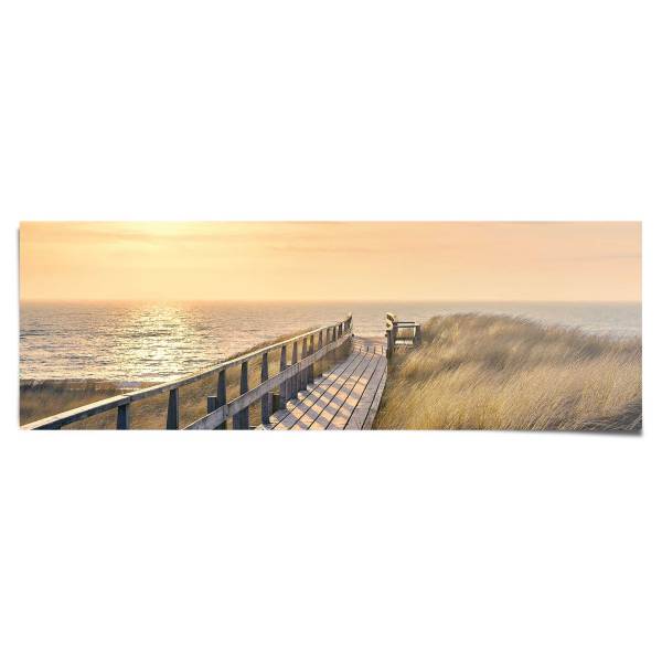 Poster Chemin vers la plage Papier - Beige