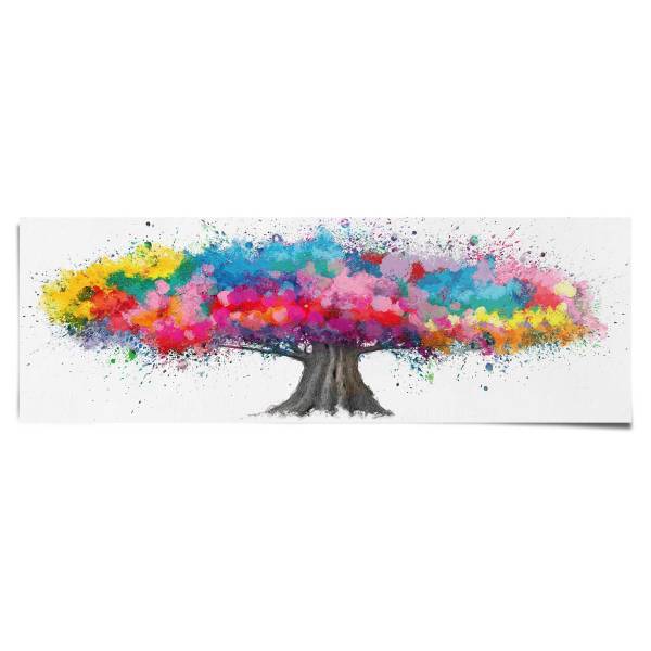 Poster Albero colorato Carta - Multicolore