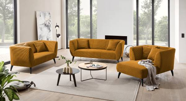 2-Sitzer Sofa Encor Cordstoff Duana: Gold