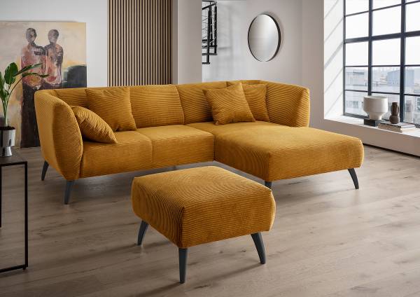 Polsterhocker Encor Cordstoff Duana: Gold