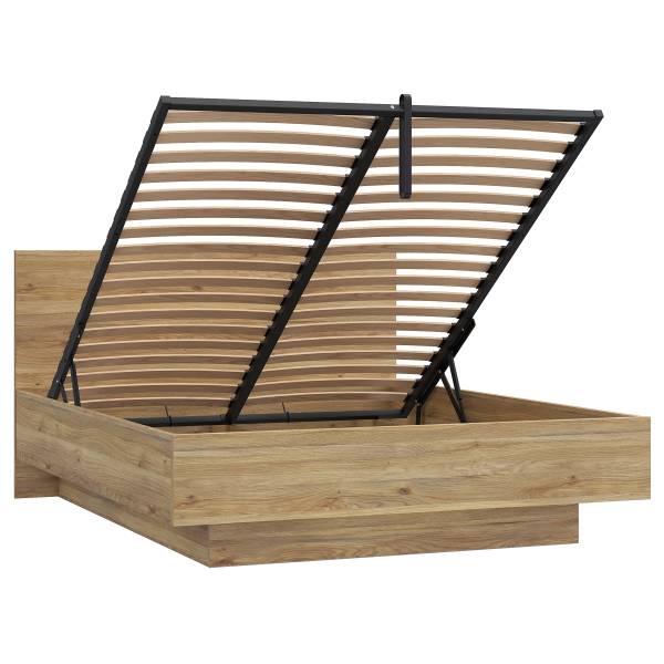 Bedframe Peradam Mauvella eikenhouten look