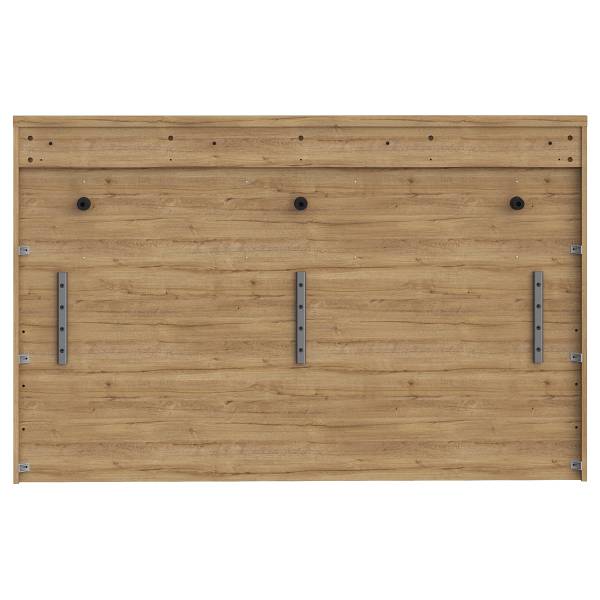 Struttura letto Tallberg Similpelle - Effetto rovere scuro / Nero - 160 x 200cm