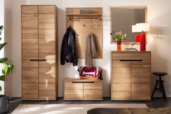 Pannello appendiabiti Skolo Impiallacciato in vero legno - Rovere nodato