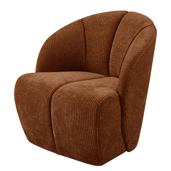 Drehbarer Loungesessel Mojo Rostbraun - Chenille