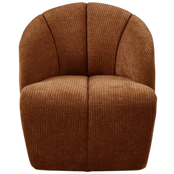 Drehbarer Loungesessel Mojo Rostbraun - Chenille