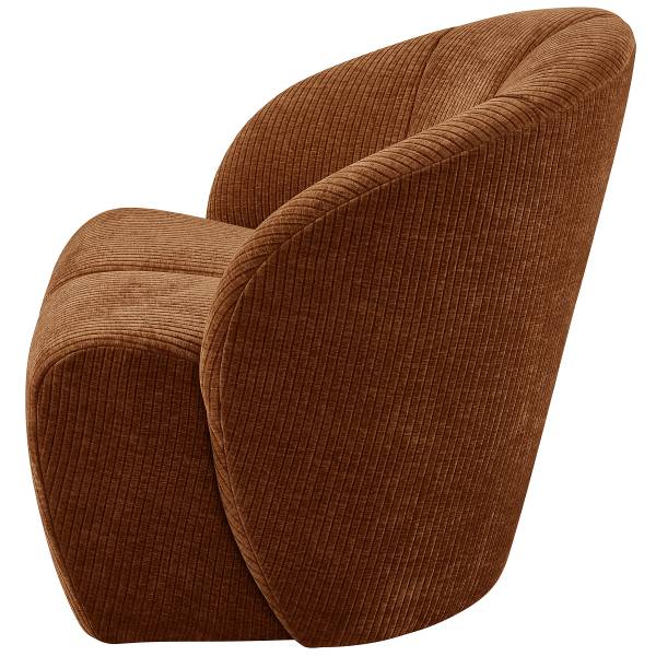 Drehbarer Loungesessel Mojo Rostbraun - Chenille