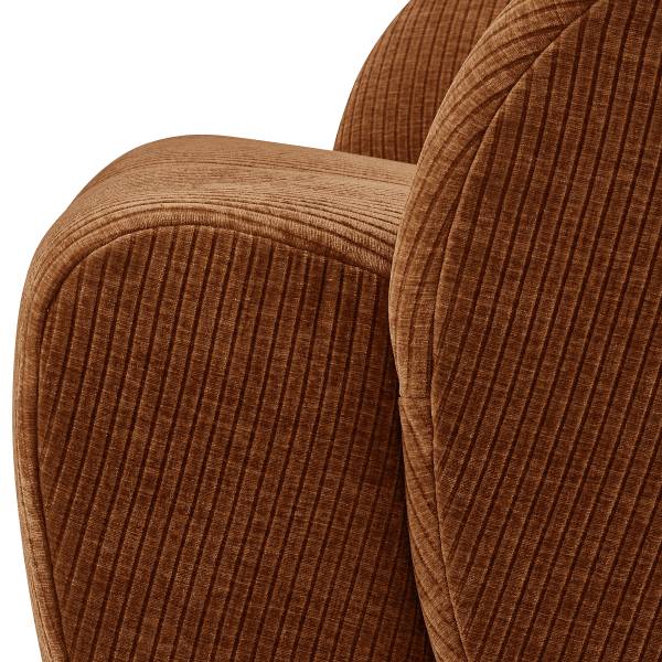 Drehbarer Loungesessel Mojo Rostbraun - Chenille