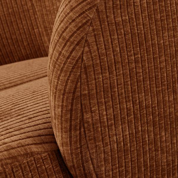 Drehbarer Loungesessel Mojo Rostbraun - Chenille