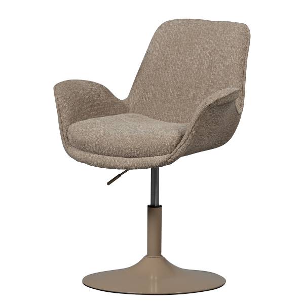 Drehbarer Armlehnenstuhl Marten Typ A Beige - Chenille - Eisen - 70 x 90 x 66 cm