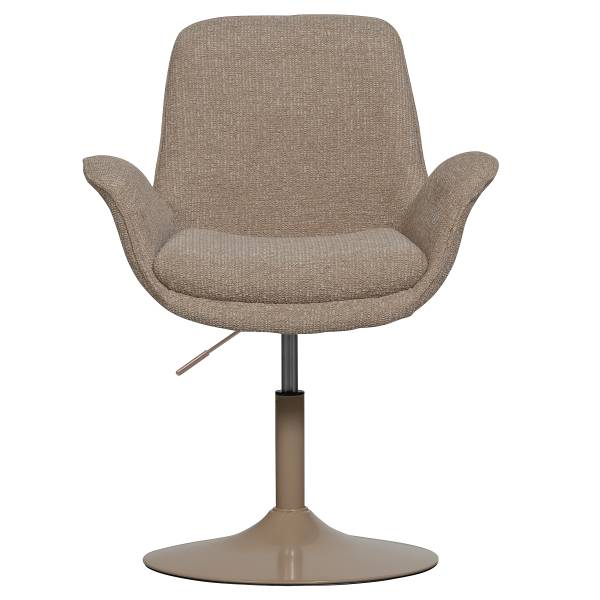 Drehbarer Armlehnenstuhl Marten Typ A Beige - Chenille - Eisen - 70 x 90 x 66 cm