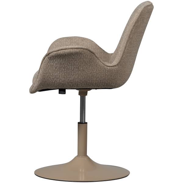 Drehbarer Armlehnenstuhl Marten Typ A Beige - Chenille - Eisen - 70 x 90 x 66 cm