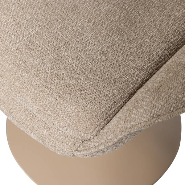 Drehbarer Armlehnenstuhl Marten Typ A Beige - Chenille - Eisen - 70 x 90 x 66 cm