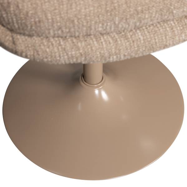 Drehbarer Armlehnenstuhl Marten Typ A Beige - Chenille - Eisen - 70 x 90 x 66 cm