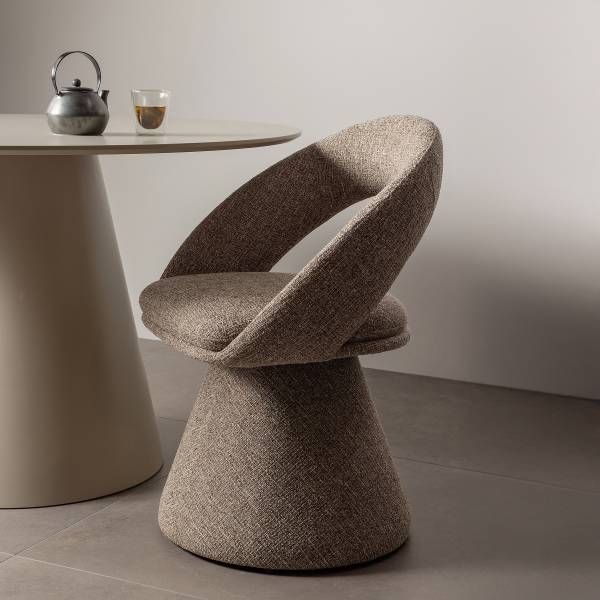 Drehbarer Sessel Winter Hellbraun