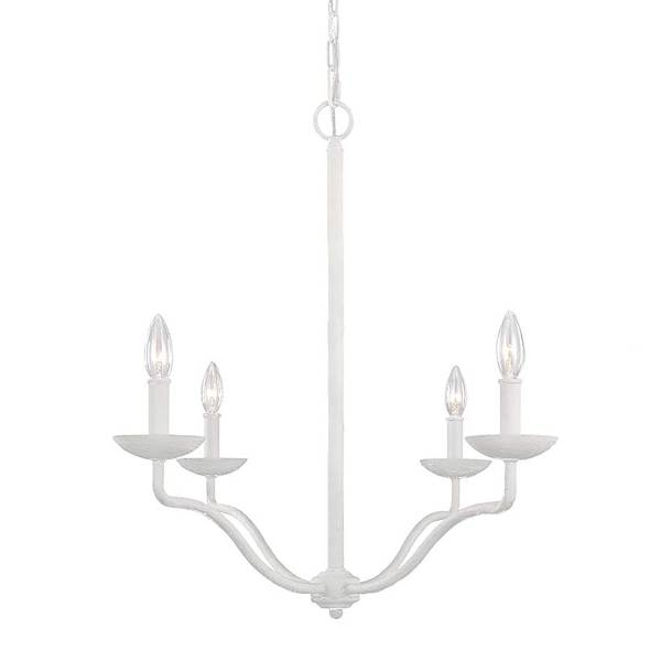 Lampadario Annie Acciaio - Bianco