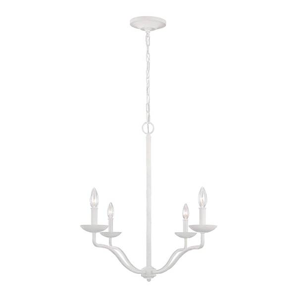 Lampadario Annie Acciaio - Bianco