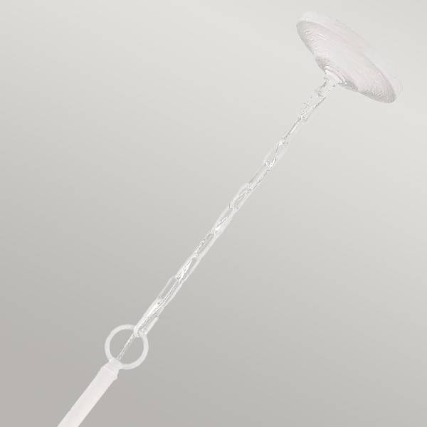 Lampadario Annie Acciaio - Bianco