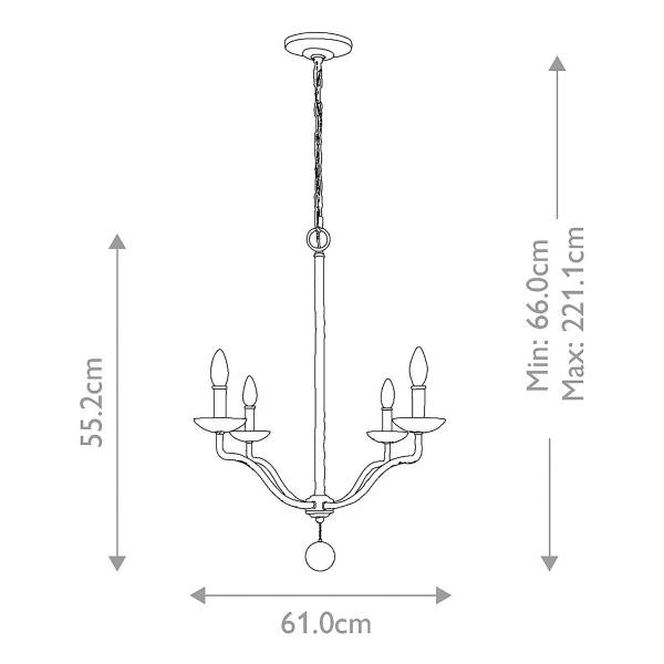 Lampadario Annie Acciaio - Bianco