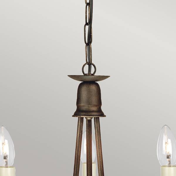 Lampadario Minster acciaio - Dorato