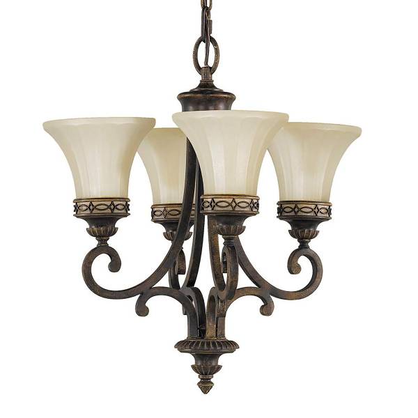Lampadario Drawing Room Acciaio / Vetro opalino - Beige / Marrone