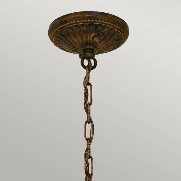 Lampadario Drawing Room Acciaio / Vetro opalino - Beige / Marrone
