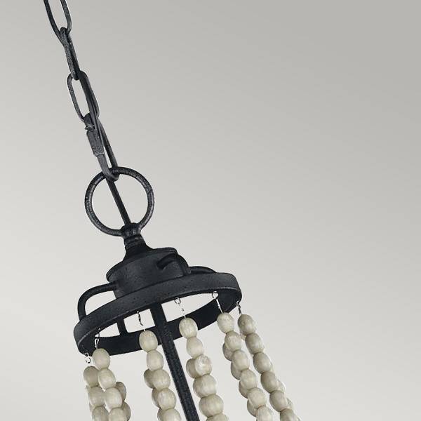 Lampadario Nori Acciaio - Nero