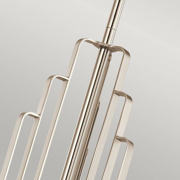 Lampadario Kimrose Acciaio / Vetro trasparente - Nichel lucido