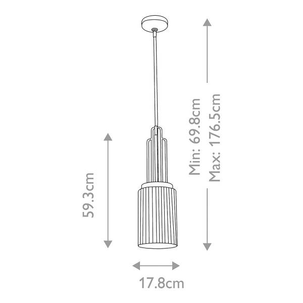 Lampada a sospensione Kimrose Acciaio / Vetro trasparente - Nichel lucido