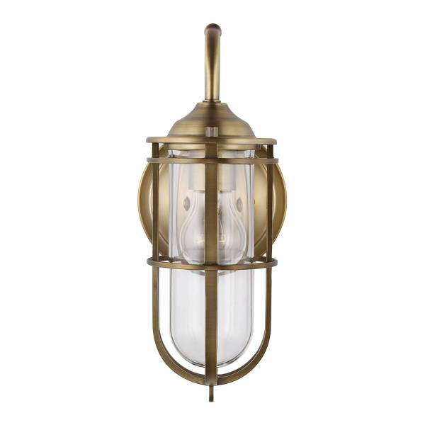 Wandleuchte Urban Restoration Typ A Stahl / Klarglas - Messing