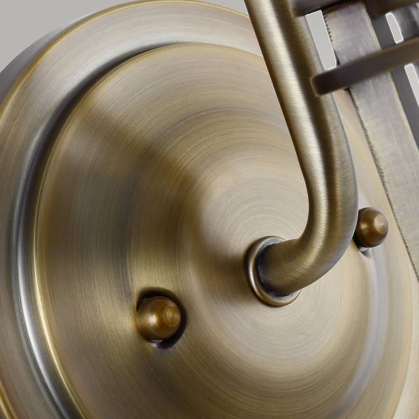 Wandleuchte Urban Restoration Typ A Stahl / Klarglas - Messing