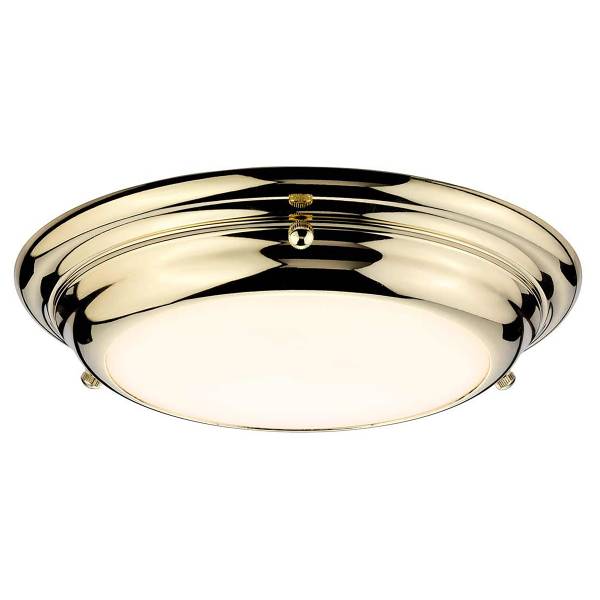 Lampada da soffitto Welland Acciaio / ottone / Vetro opalino - Dorato
