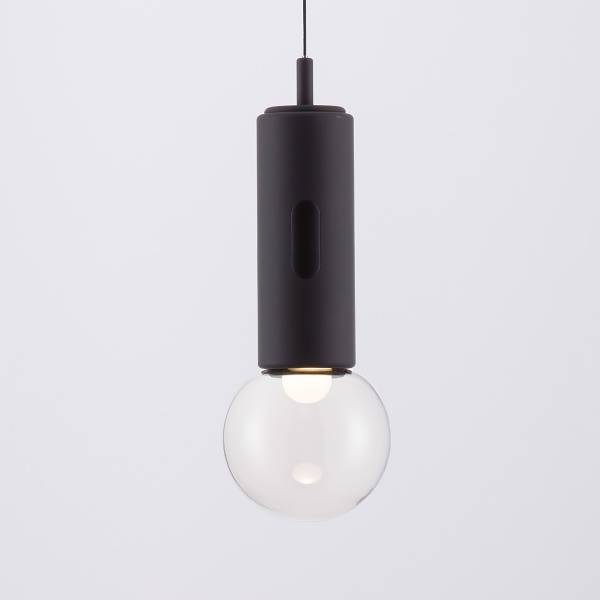 Pendelleuchte Chronos Aluminium / Acrylglas - Schwarz