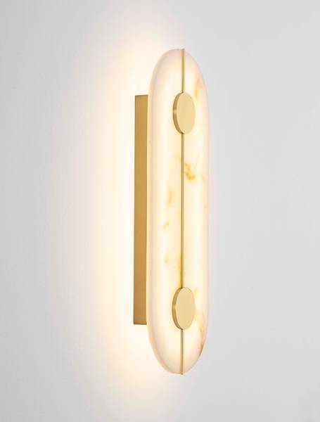 Wandleuchte Aider Typ A Aluminium / Kunstharz - Gold