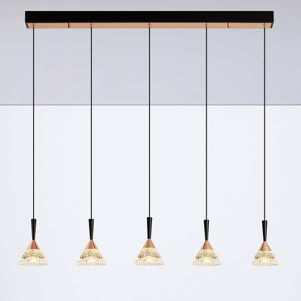 Pendelleuchte Paluz Typ B Aluminium / Acrylglas - Gold