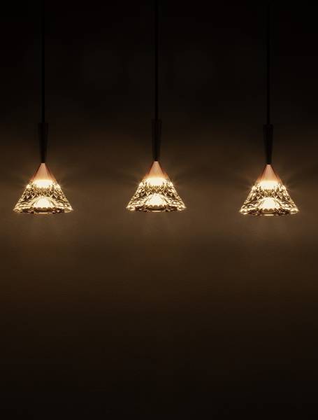 Pendelleuchte Paluz Typ B Aluminium / Acrylglas - Gold