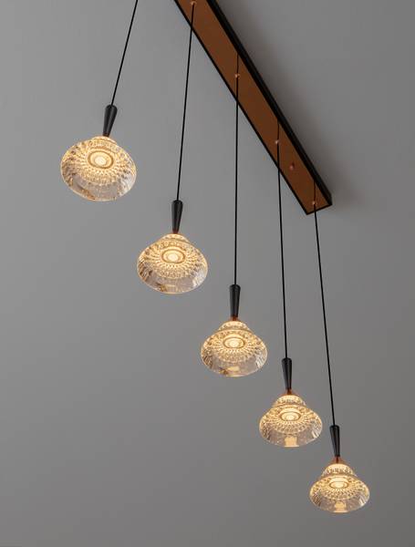 Pendelleuchte Paluz Typ B Aluminium / Acrylglas - Gold