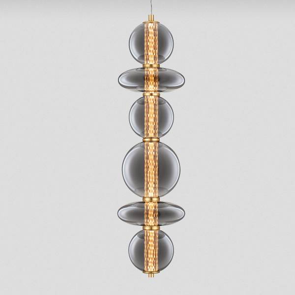 Pendelleuchte Navi Typ C Aluminium / Rauchglas - Gold