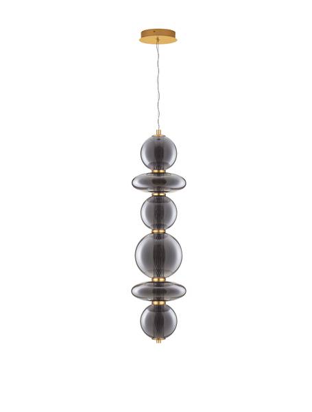 Pendelleuchte Navi Typ C Aluminium / Rauchglas - Gold