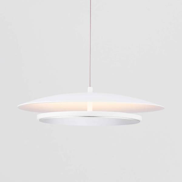 Pendelleuchte Olos Aluminium - Weiß - Durchmesser: 35 cm