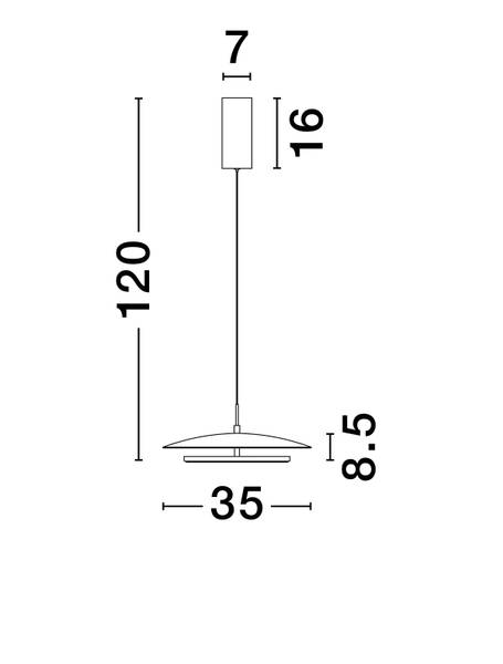 Pendelleuchte Olos Aluminium - Weiß - Durchmesser: 35 cm