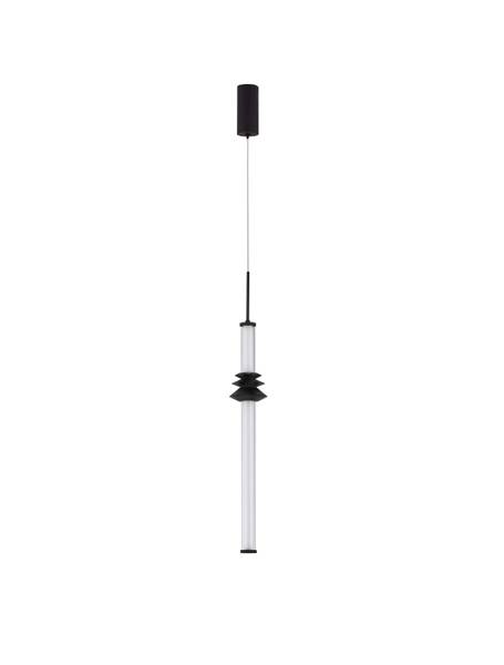 Pendelleuchte Stalactite Typ A Aluminium / Milchglas - Schwarz