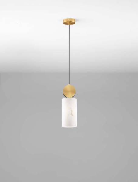 Hanglamp Maru aluminium/kunsthars - goudkleurig