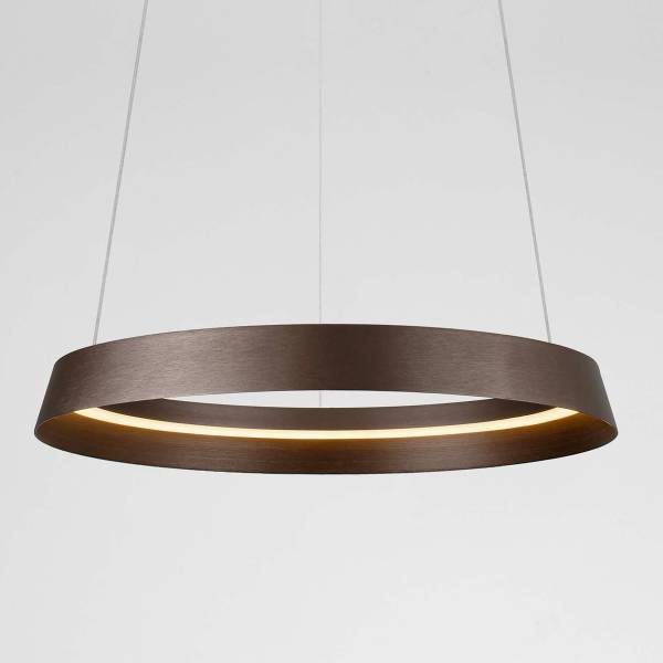 Pendelleuchte Ormi Aluminium - Braun - Durchmesser: 45 cm