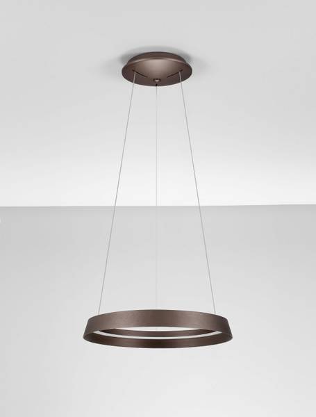 Pendelleuchte Ormi Aluminium - Braun - Durchmesser: 45 cm