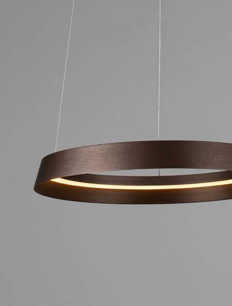Pendelleuchte Ormi Aluminium - Braun - Durchmesser: 45 cm